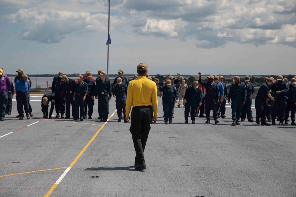 USS Kearsarge Participates In Mass Casualty Drill.