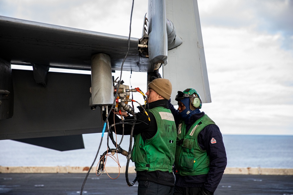 VFA-37 Sailors Conduct Maintenance