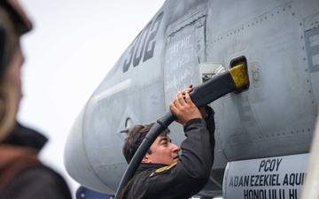 VFA-31 Sailor Prepares Aircraft for Flight Operations