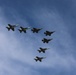 CVW-8 F/A-18 Super Hornets Conduct Flight Operations with Royal Norwegian Air Force F-35 Lightning IIs