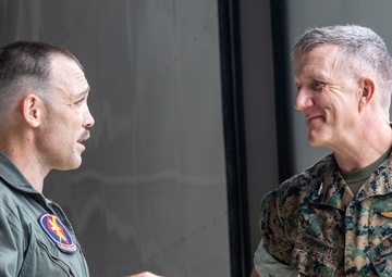 Maj. Gen. Jason Woodworth and his wife, Renee Woodworth, visit MCAS Cherry Point