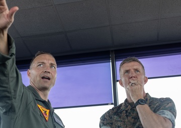 Maj. Gen. Jason Woodworth and his wife, Renee Woodworth, visit MCAS Cherry Point