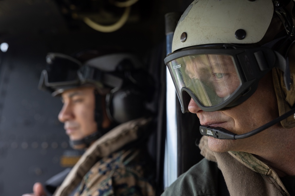 Maj. Gen. Jason Woodworth and his wife, Renee Woodworth, visit MCAS Cherry Point