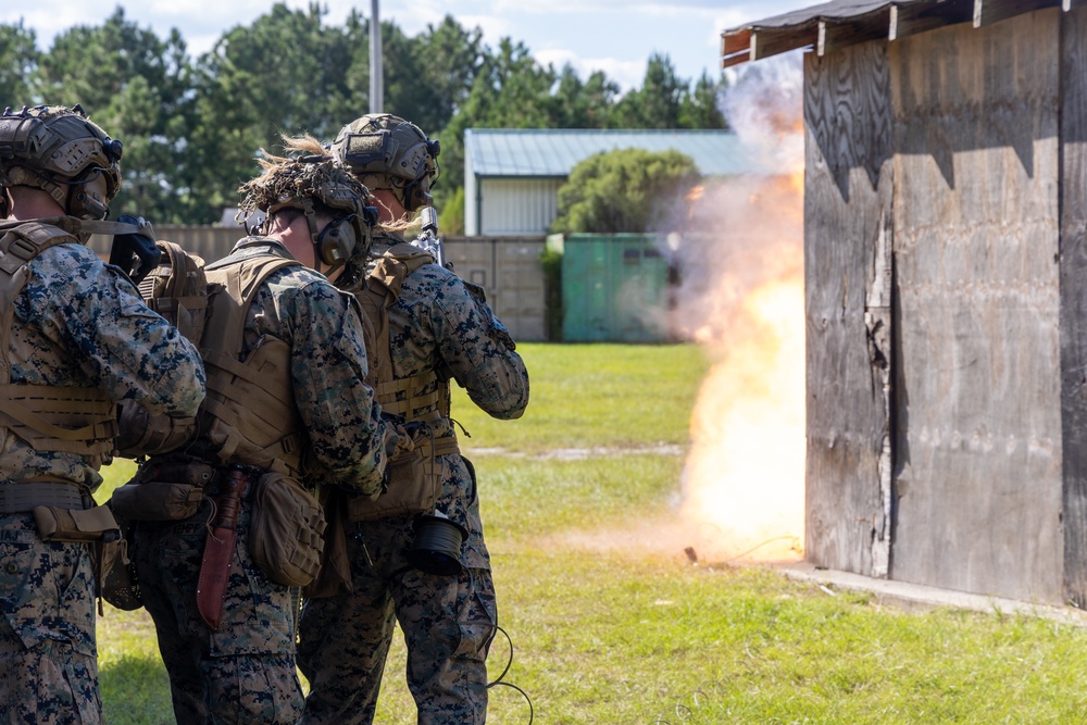 2nd Battalion, 2nd Marines refine breaching skills on demolition range