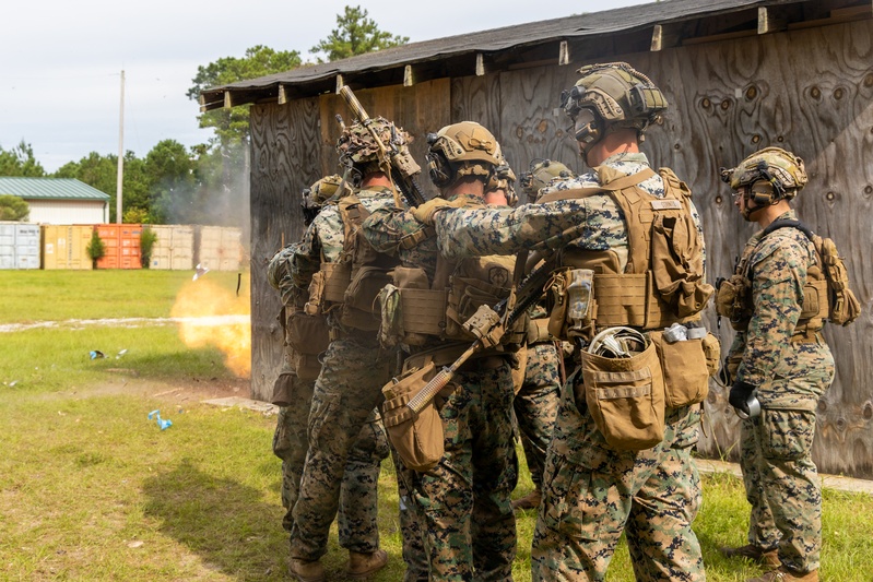 2nd Battalion, 2nd Marines refine breaching skills on demolition range