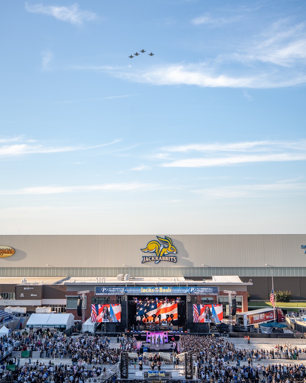 114th Fighter Wing conducts flyover for South Dakota State University Jacks Bash