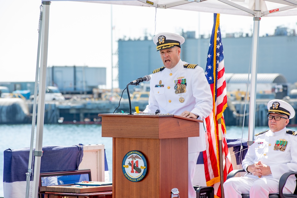 Commander, Submarine Squadron 11 holds Change of Command