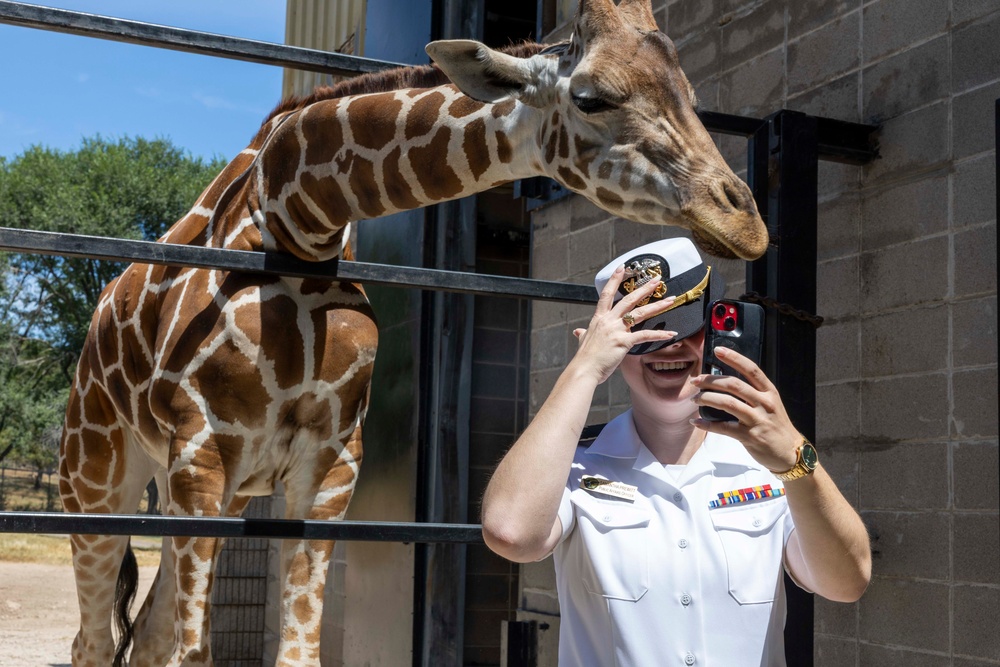 Navy Sailors Volunteer at Dickerson Park Zoo During Springfield-Branson Navy Week