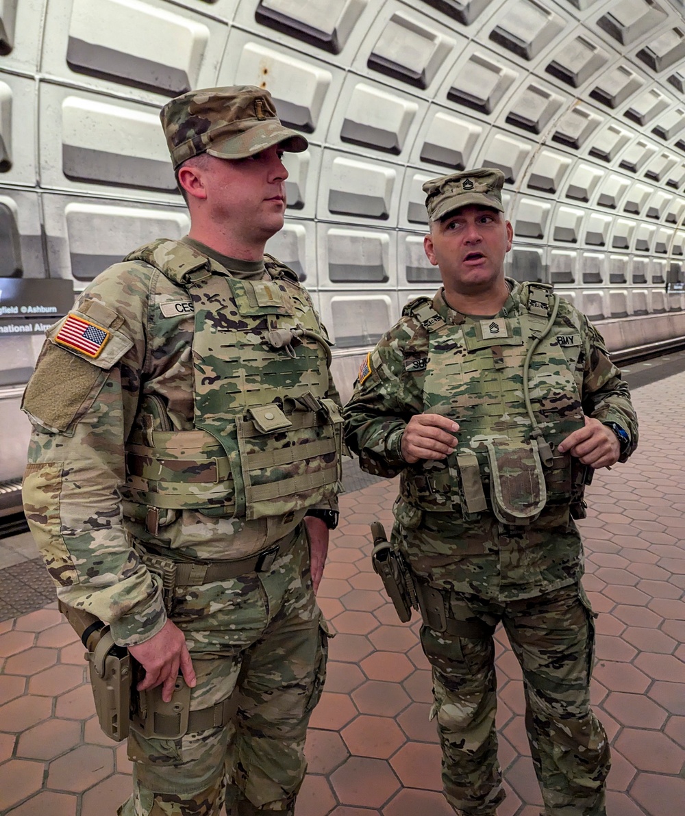 Mississippi Guard Soldiers Patrol the Washington Metro