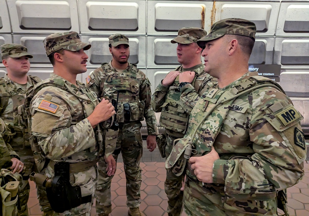 Mississippi Guard Soldiers Patrol the Washington Metro
