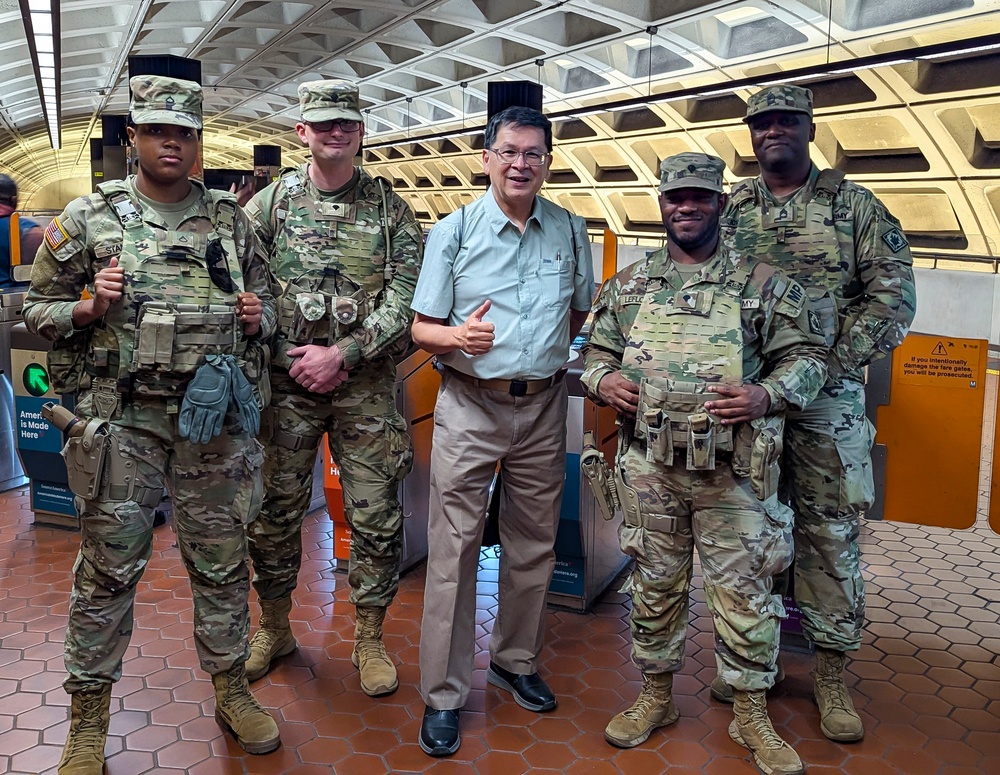 Mississippi Guard Soldiers Patrol the Washington Metro