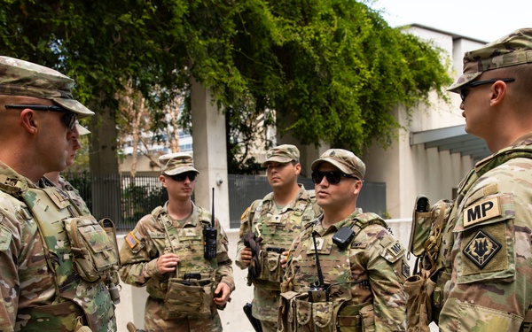Mississippi Guard Soldiers Patrol the NoMa–Gallaudet U Metro station