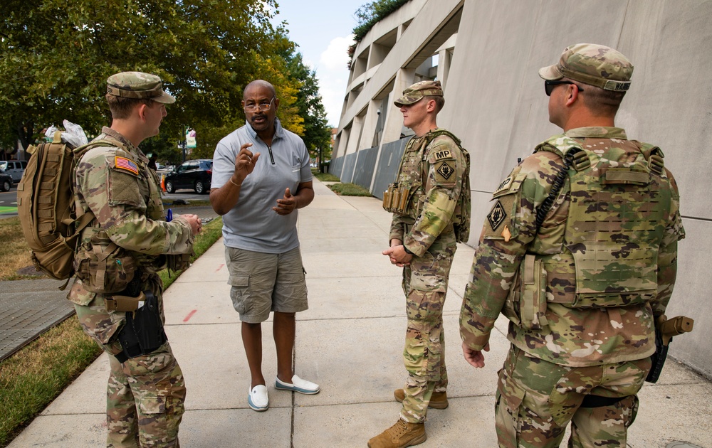 Mississippi Guard Soldiers Patrol the NoMa–Gallaudet U Metro station