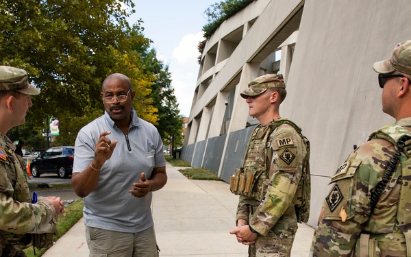 Mississippi Guard Soldiers Patrol the NoMa–Gallaudet U Metro station