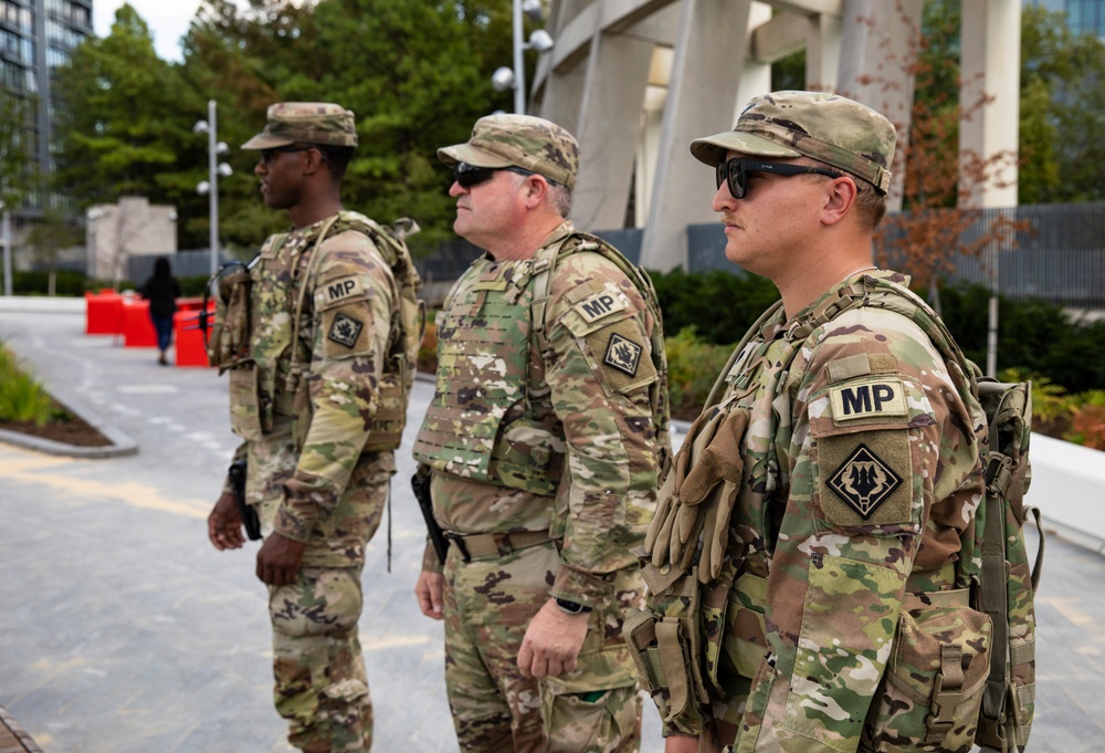 Mississippi Guard Soldiers Patrol the NoMa–Gallaudet U Metro station