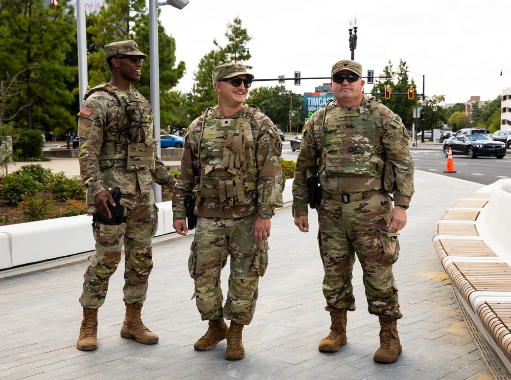 Mississippi Guard Soldiers Patrol the NoMa–Gallaudet U Metro station