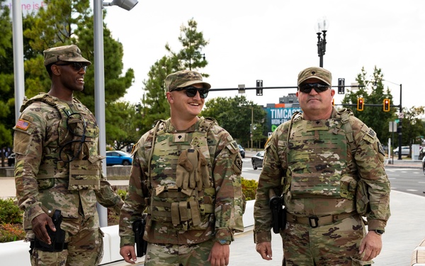 Mississippi Guard Soldiers Patrol the NoMa–Gallaudet U Metro station