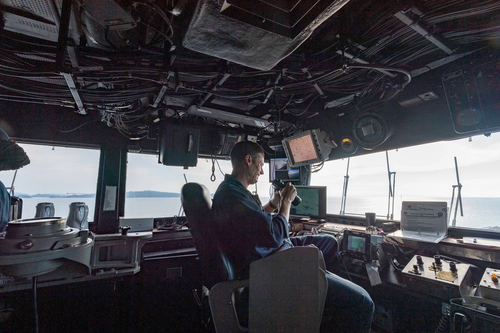 USS America (LHA 6) Departs Sasebo