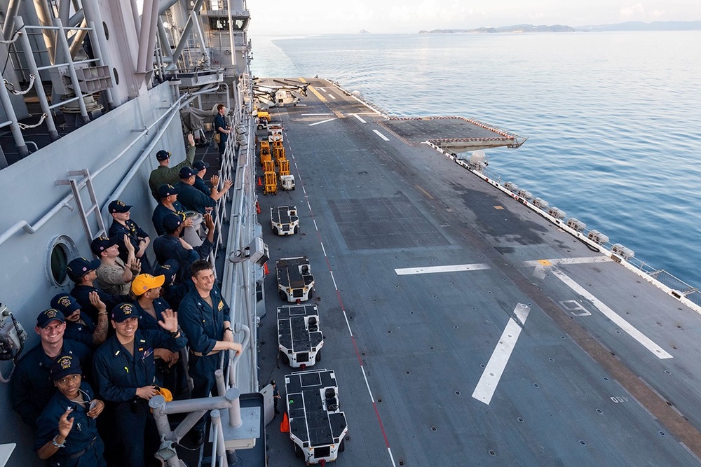 USS America (LHA 6) Departs Sasebo