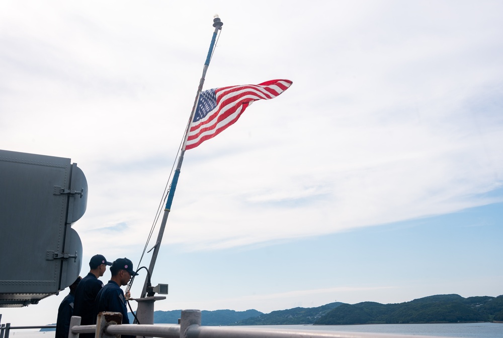 USS America (LHA 6) Departs Sasebo