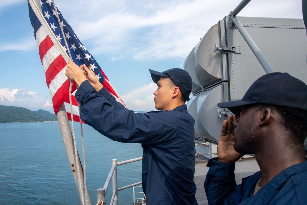 USS America (LHA 6) Departs Sasebo