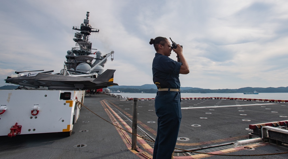 USS America (LHA 6) Departs Sasebo