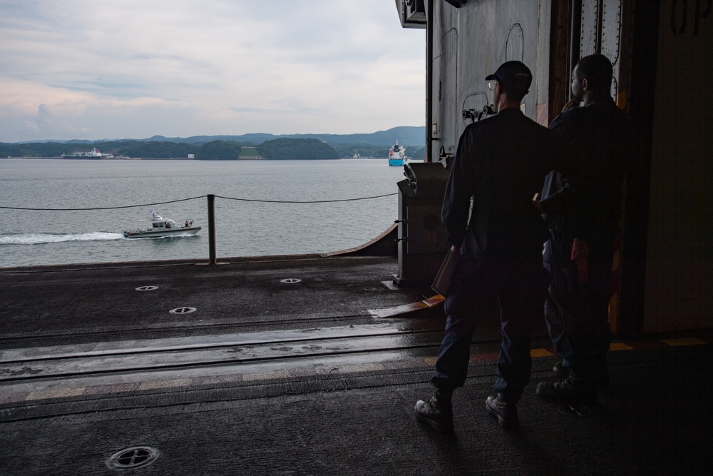 USS America (LHA 6) Departs Sasebo