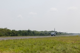 'First' for Super Garuda Shield: C-130 lands at Gatot Sobroto Airfield