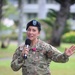 402nd AFSB commander Col. Courtney Sugai relinquishes command to Col. Matthew Amsdell in change of command ceremony