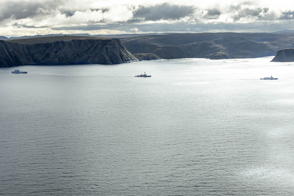 Destroyer Squadron Two Operates with Royal Norwegian Navy in the North Cape Fjord, Norway