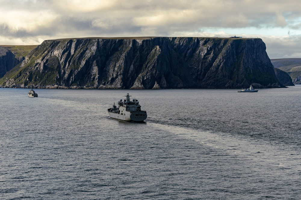Destroyer Squadron Two Operates with Royal Norwegian Navy in the North Cape Fjord, Norway