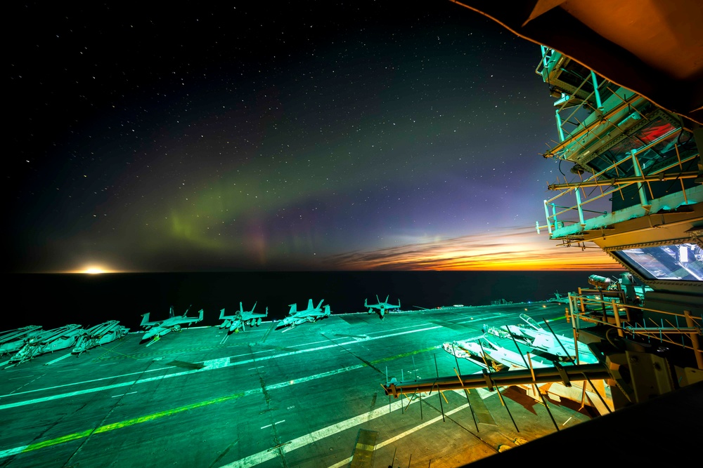 USS Gerald R. Ford (CVN 78) Sails in the Arctic Circle