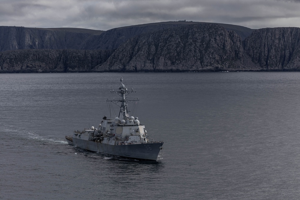 USS Bainbridge (DDG 96) Operates in North Cape Fjord