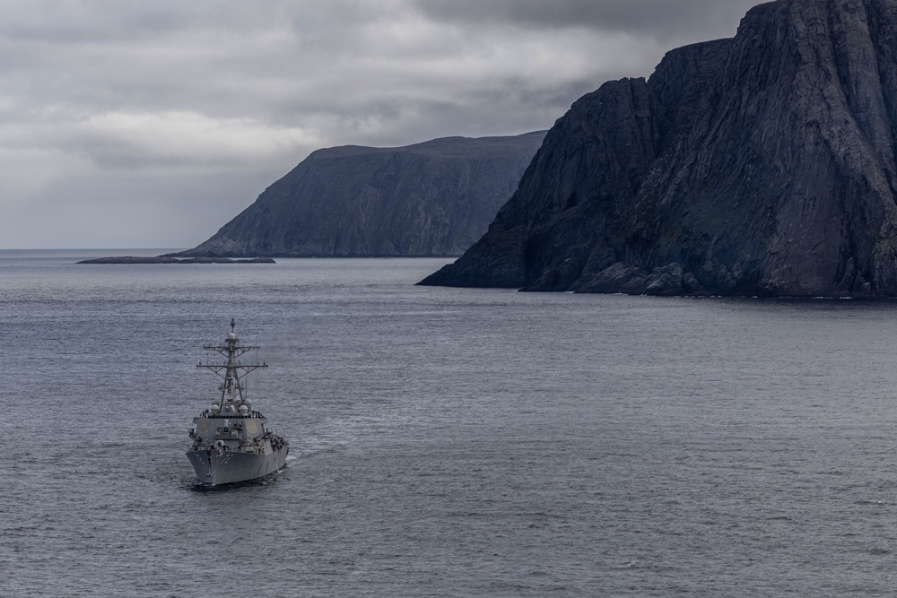 Destroyer Squadron Two Operates with Royal Norwegian Navy in North Cape Fjord