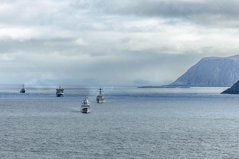 Destroyer Squadron Two Operates with Royal Norwegian Navy in North Cape Fjord