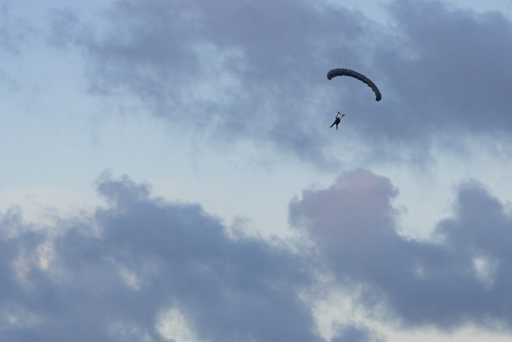U.S. Marines With 4th Recon Conduct Parachute Operations At KTA