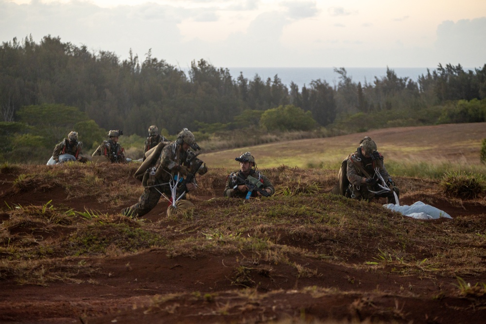 U.S. Marines With 4th Recon Conduct Parachute Operations At KTA