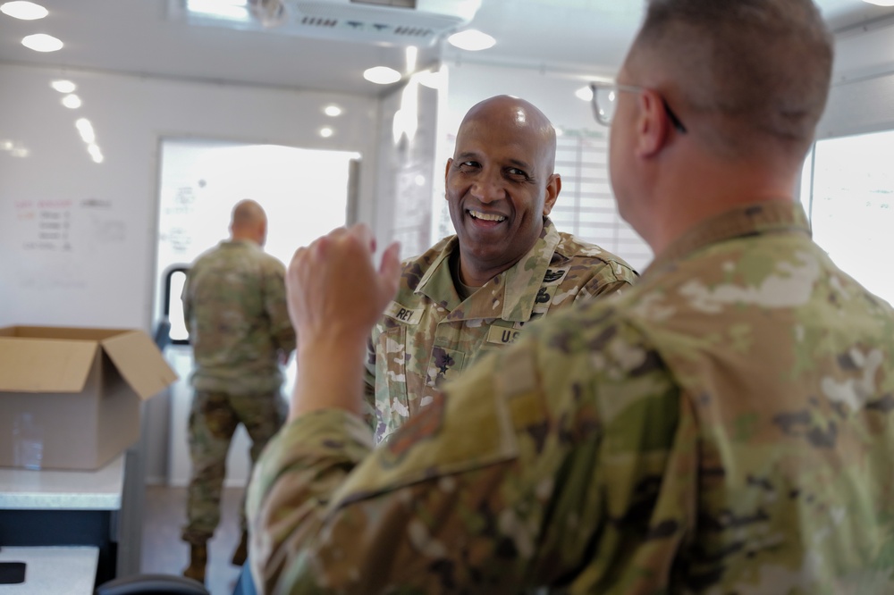 Lieutenant General Jeth Rey Shows Support to National Guard Logistics Team