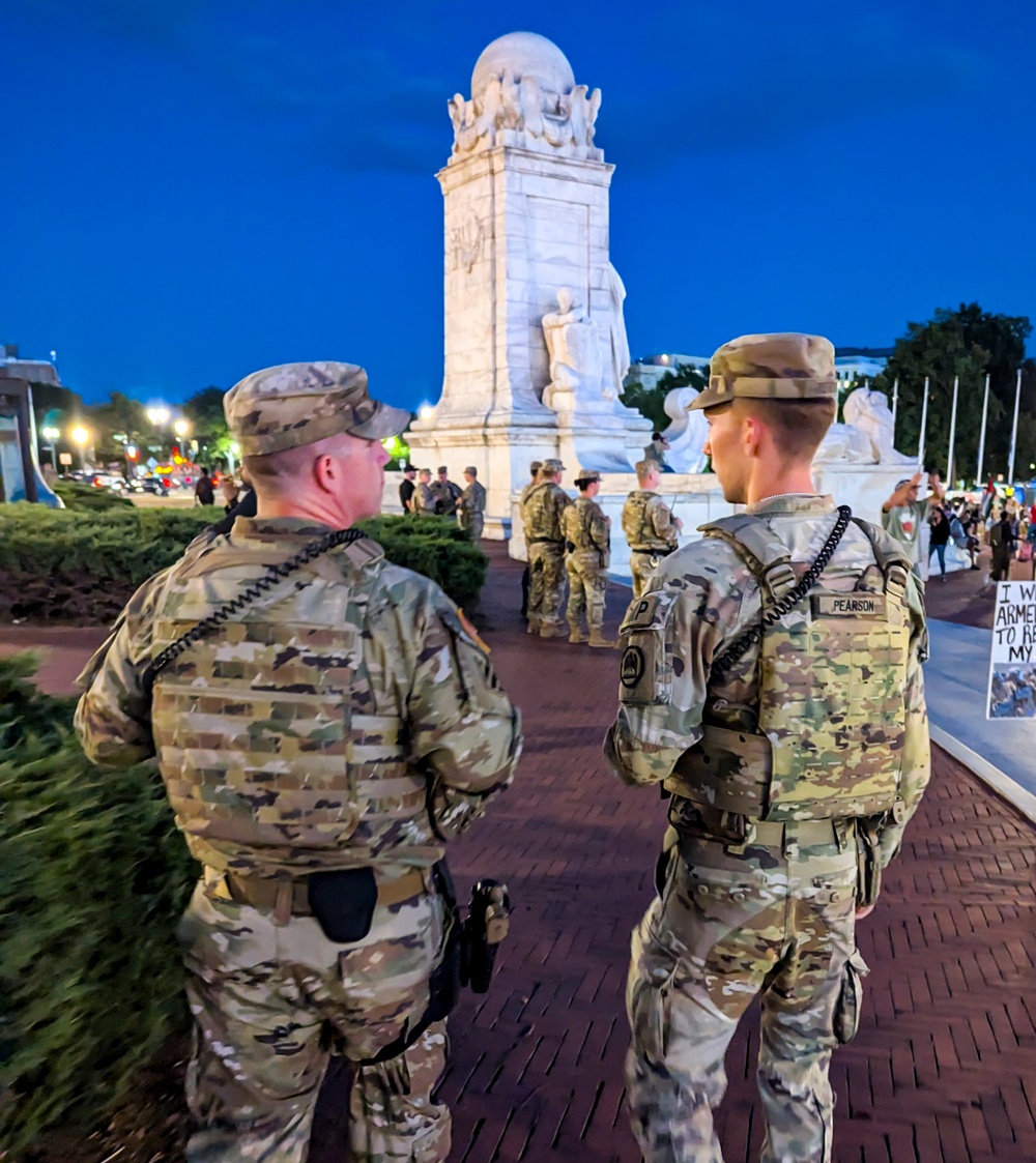 Louisiana Guard Patrols Union Station in Washington D.C.