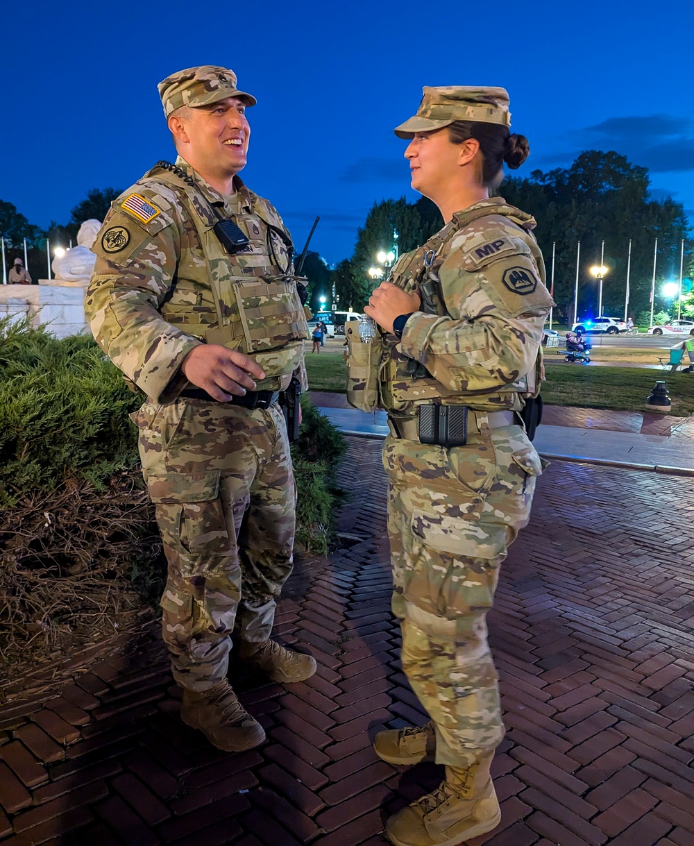 Louisiana Guard Patrols Union Station in Washington D.C.