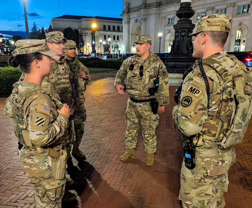 Louisiana Guard Patrols Union Station in Washington D.C.