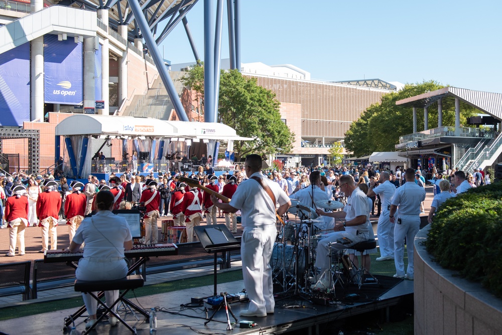 The Navy Band Sea Chanters perform at the U.S. Open Tennis Championships