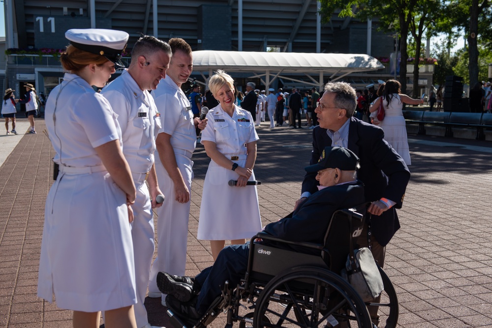 The Navy Band Sea Chanters appear at the U.S. Open Tennis Championships