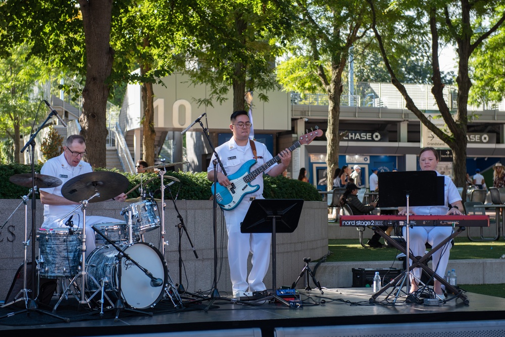 The Navy Band Sea Chanters perform at the U.S. Open Tennis Championships