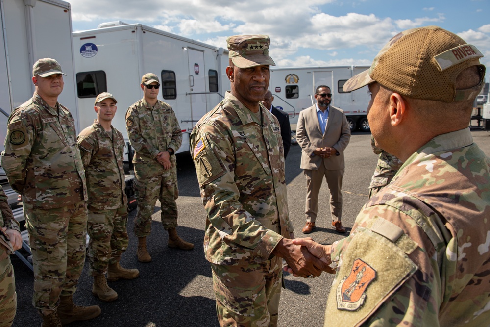 Lieutenant General Jeth Rey Shows Support to National Guard Logistics Team