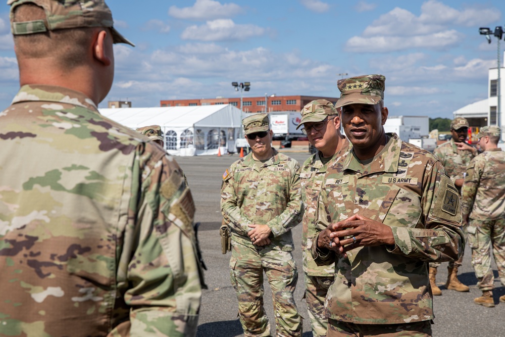 Lieutenant General Jeth Rey Shows Support to National Guard Logistics Team