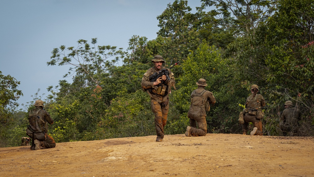 Partner nations conduct Jungle field training exercise with simulated combat during Super Garuda Shield25