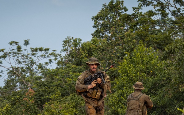 Partner nations conduct Jungle field training exercise with simulated combat during Super Garuda Shield25