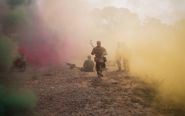 Partner nations conduct Jungle field training exercise with simulated combat during Super Garuda Shield25