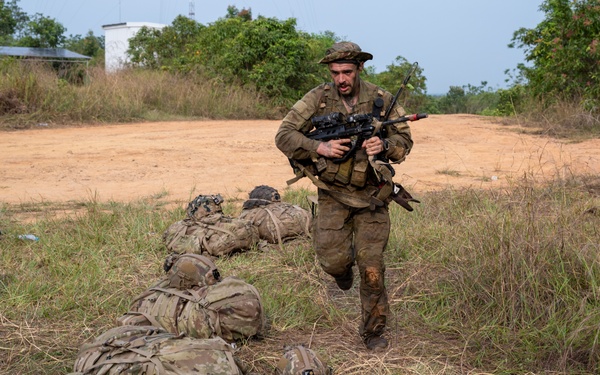 Partner nations conduct Jungle field training exercise with simulated combat during Super Garuda Shield25